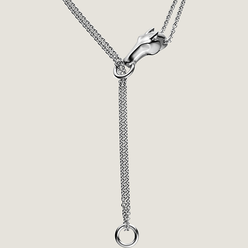 hermes sterling silver necklace